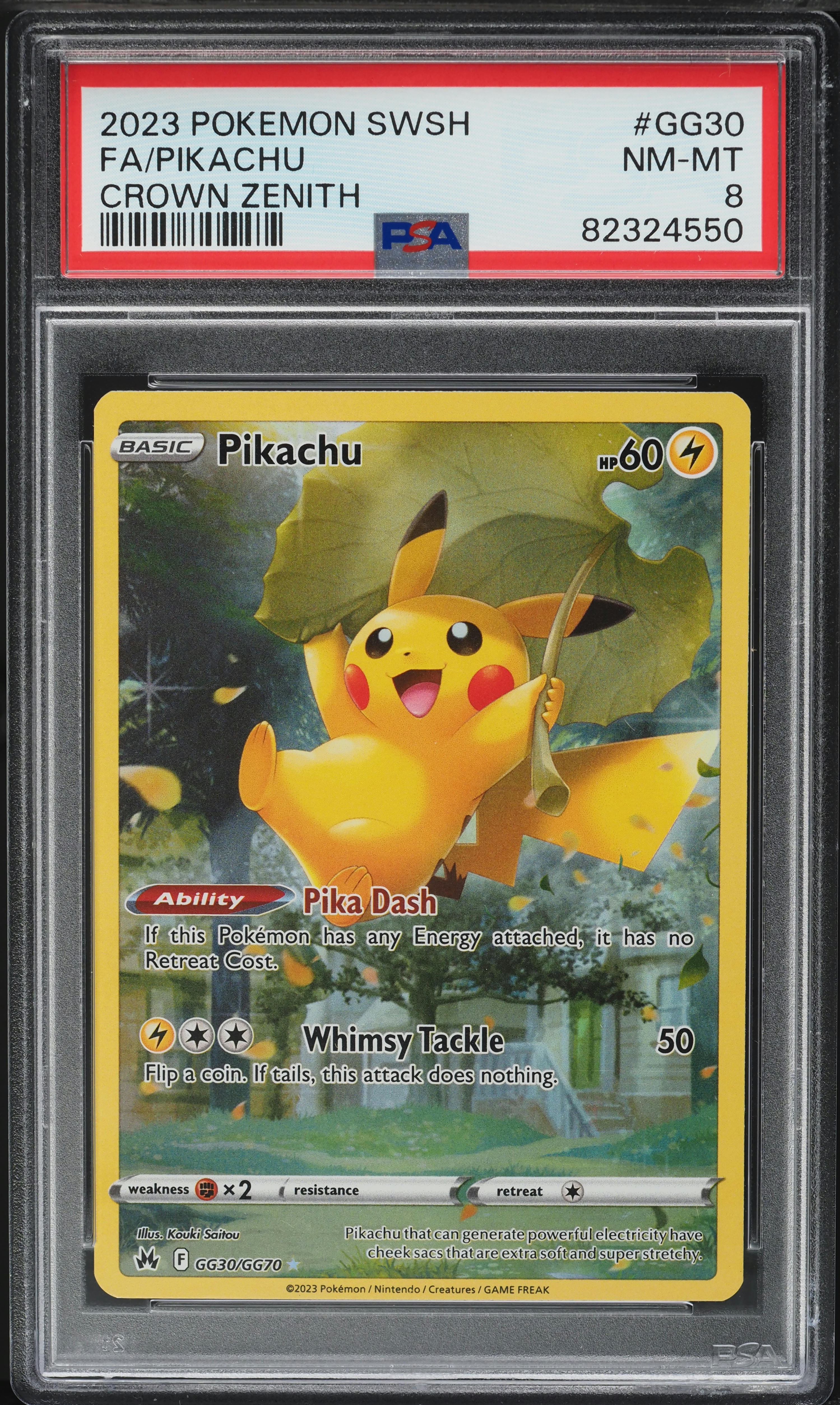 2023 Pokemon Sword & Shield Crown Zenith Full Art Pikachu #GG30