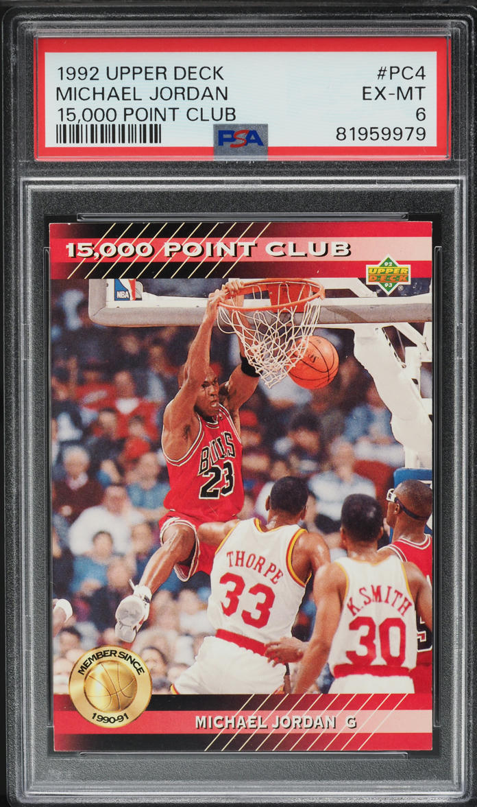 1992 Upper Deck 15,000 Point Club Michael Jordan #PC4 PSA 6 EXMT