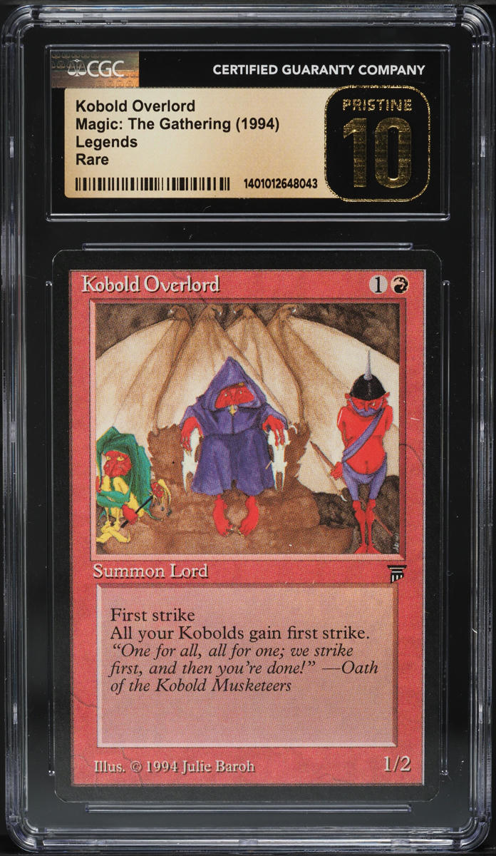 mtg kobold cards 1994 Magic The Gathering Legends Overlord CGC 10 PRISTINE on Fanatics Collect that creature attacks each combat if able and attacks a player other than you if able.) Crimson Kobolds | Legends |
