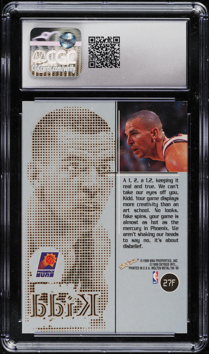 1998 Skybox Molten Metal Fusion Jason Kidd #27 CGC 8 NM-MT