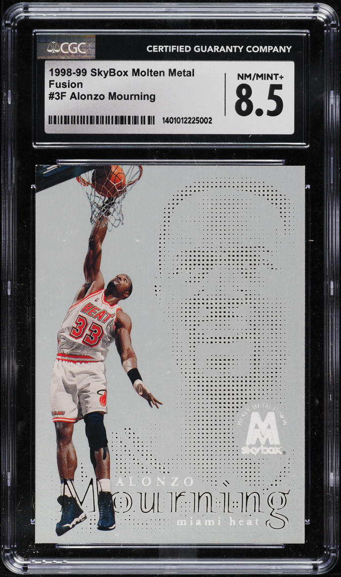 1998 Skybox Molten Metal Fusion Alonzo Mourning #3 CGC 8.5 NM-MT+