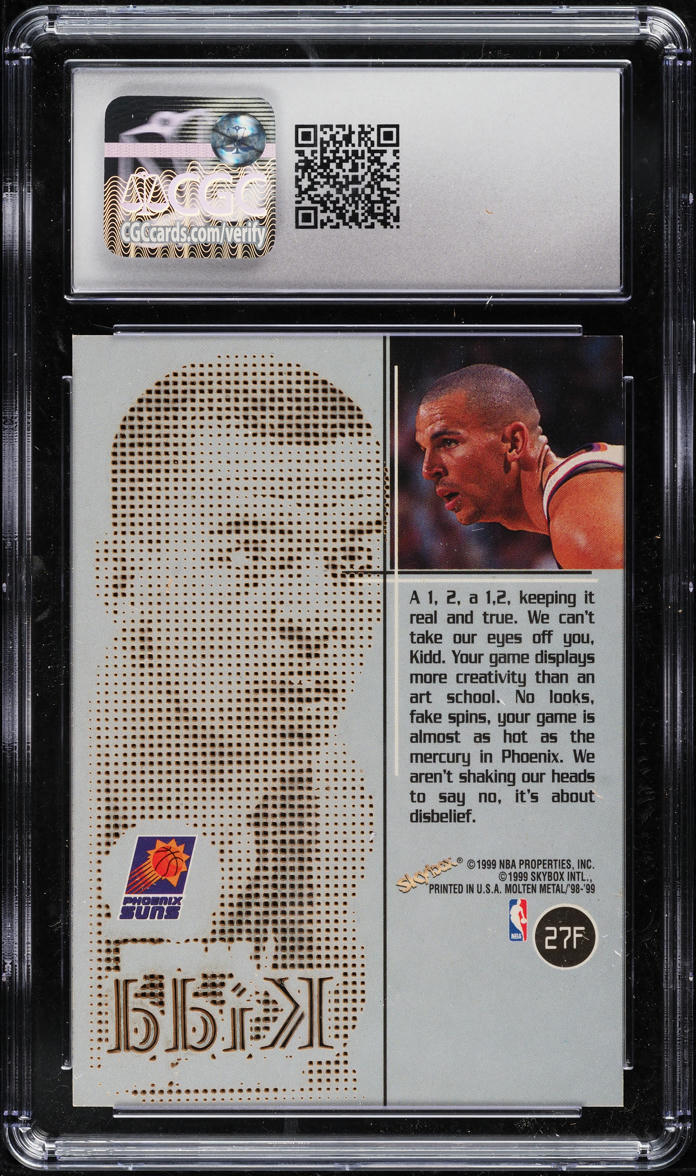 1998 Skybox Molten Metal Fusion Jason Kidd #27F CGC 8.5 NM-MT+