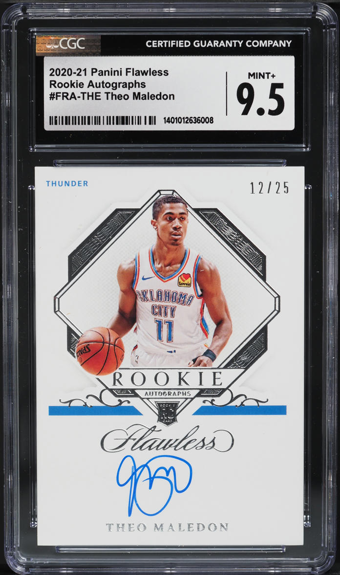 2020 Panini Flawless Theo Maledon ROOKIE AUTO /25 #FRA-THE CGC 9.5 MINT+