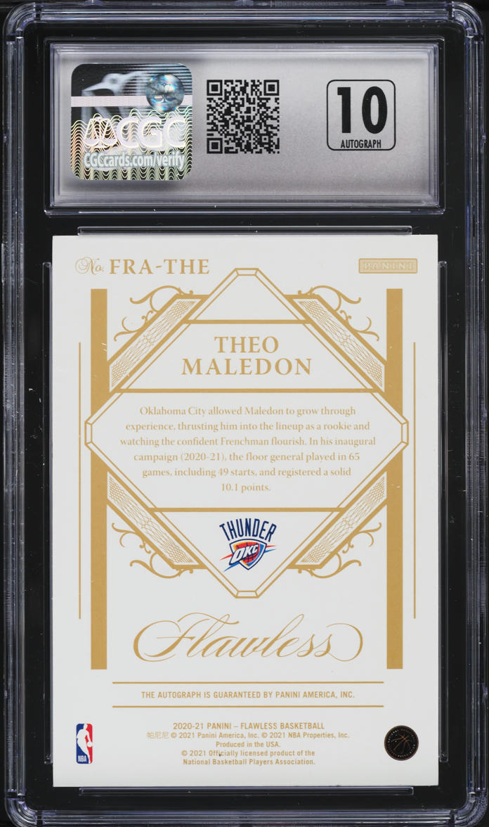 2020 Panini Flawless Theo Maledon ROOKIE AUTO /25 #FRA-THE CGC 9.5 MINT+