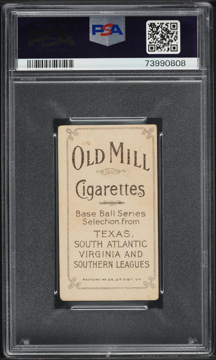 1909-11 T206 Frank King SOUTHERN LEAGUE, OLD MILL PSA 3 VG