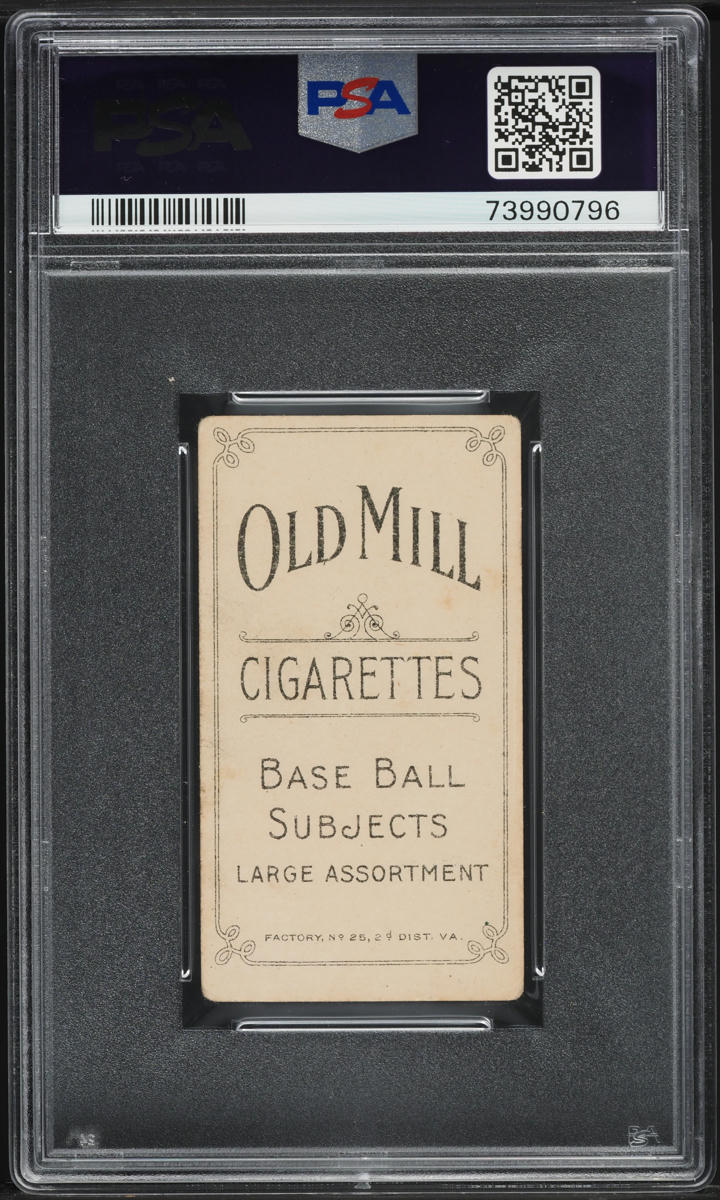 1909-11 T206 Joe Dunn BROOKLYN, OLD MILL PSA 3 VG