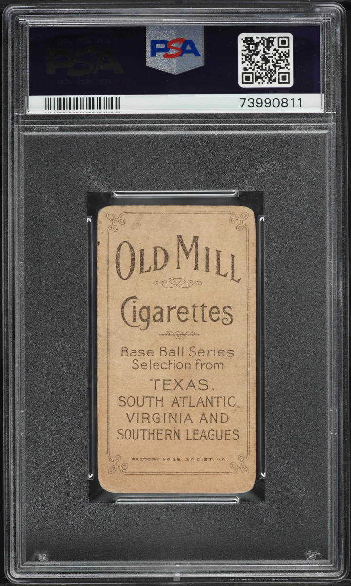 1909-11 T206 Woodie Thornton SOUTHERN LEAGUER, OLD MILL PSA 1.5 FR