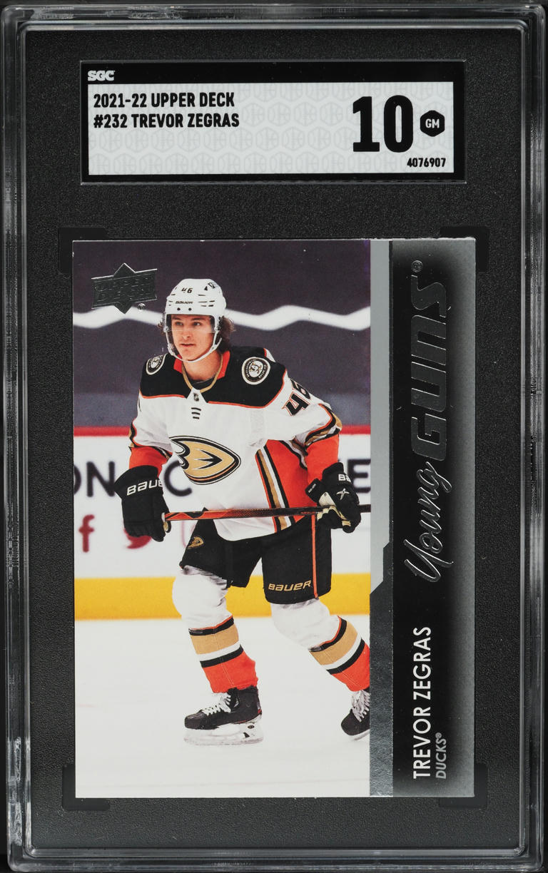 2021 Upper Deck Young Guns Trevor Zegras ROOKIE #232 SGC 10 GEM MINT