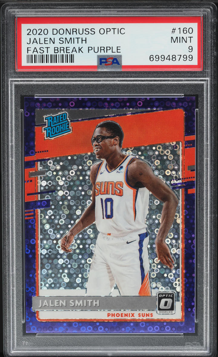 2020 Donruss Optic Fast Break Purple Jalen Smith ROOKIE /95 #160 PSA 9 MINT