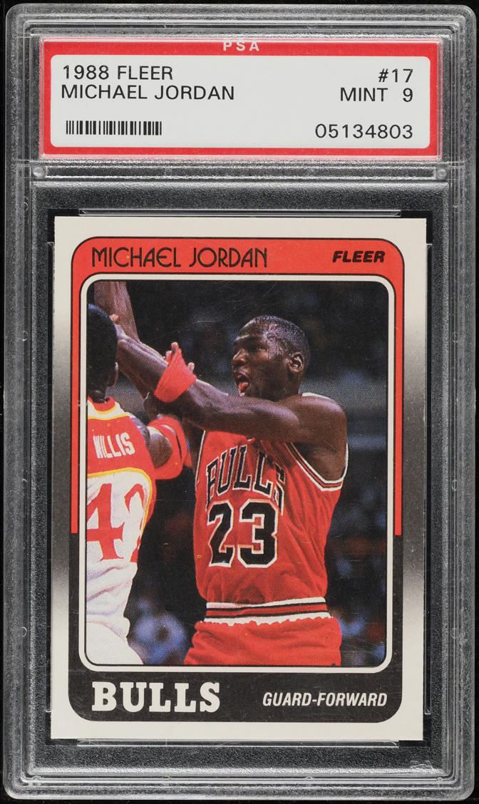 1988 Fleer Basketball Michael Jordan #17 PSA 9 MINT