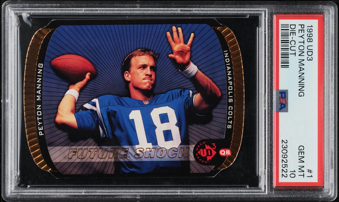 1998 UD3 Die-Cut Peyton Manning ROOKIE /2000 #1 PSA 10 GEM MINT