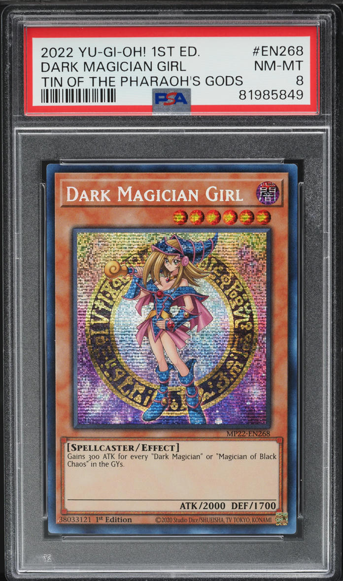 2024 Yu-Gi-Oh! Stainless Steel Dark Magician Girl PSA 9 MINT on