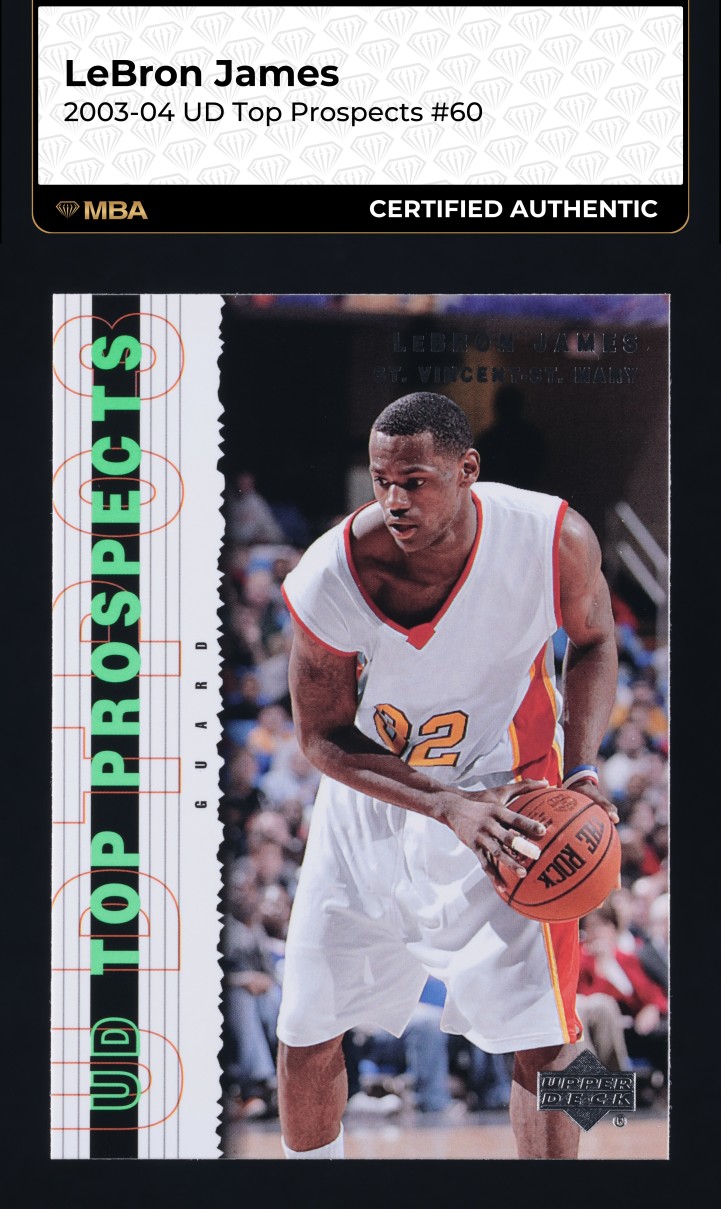 2003 upper deck top prospects lebron james