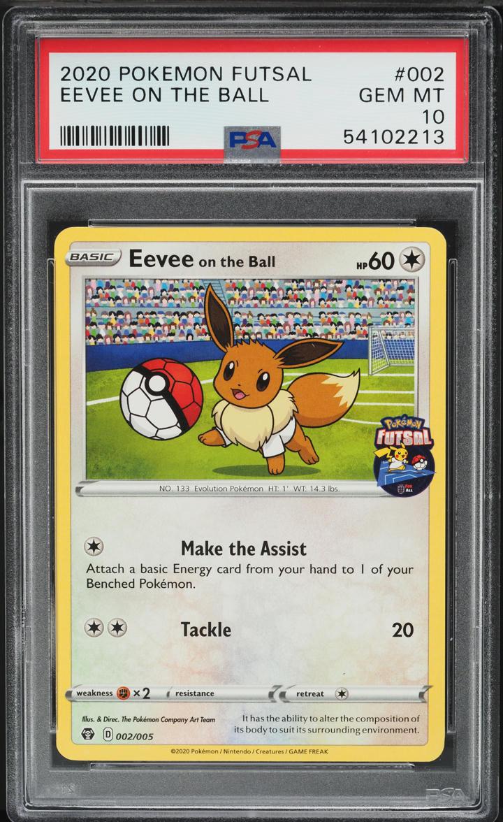 2020 Pokemon Sword & Shield Futsal Eevee On The Ball #2 PSA 10 GEM MINT