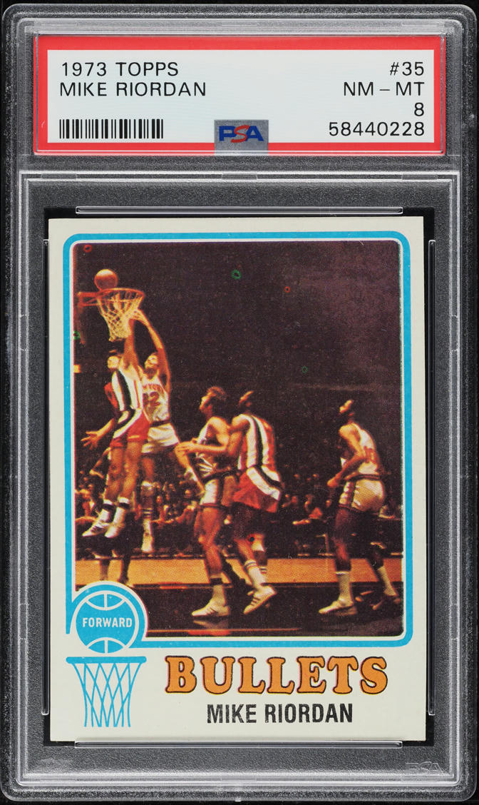 1973 Topps Basketball Mike Riordan #35 PSA 8 NM-MT