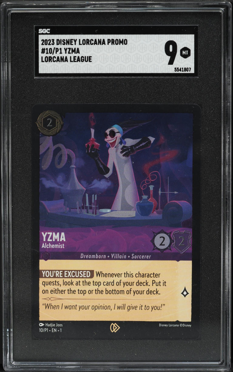 2023 Disney Lorcana Promo League Cold Foil Yzma Alchemist #10 SGC 9 MINT on Fanatics Collect 2023 Disney Lorcana Promo League Cold Foil Yzma Alchemist #10 SGC 9 MINT on Fanatics Collect