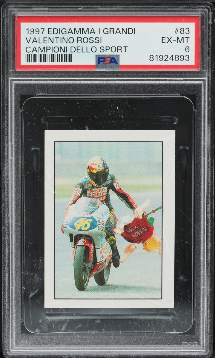 1997 Edigamma I Grandi Campioni Dello Valentino Rossi ROOKIE #83 PSA 6 EXMT
