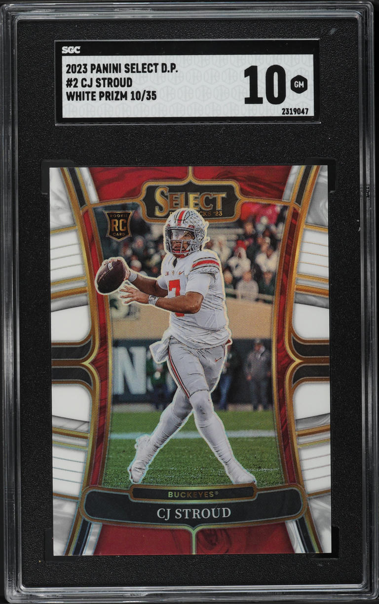 2023 Select Draft Picks White Prizm CJ Stroud ROOKIE /35 #2 SGC 10 GEM MINT