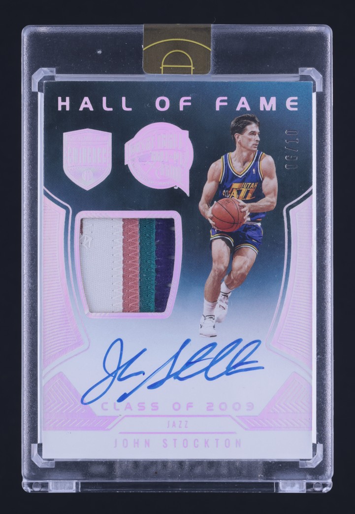2021 Panini Eminence Hall Of Fame John Stockton PATCH AUTO /10 #HOF-JST MBA AUTH