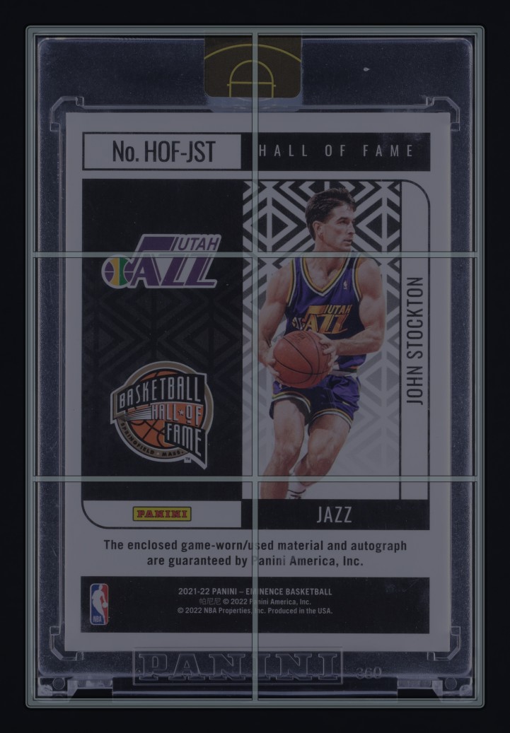 2021 Panini Eminence Hall Of Fame John Stockton PATCH AUTO /10 #HOF-JST MBA AUTH