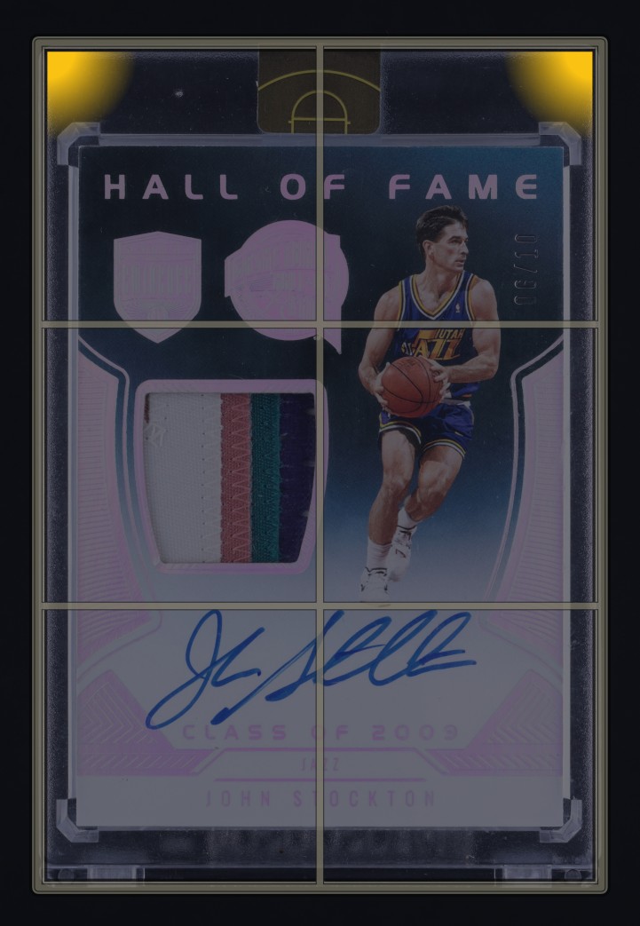2021 Panini Eminence Hall Of Fame John Stockton PATCH AUTO /10 #HOF-JST MBA AUTH