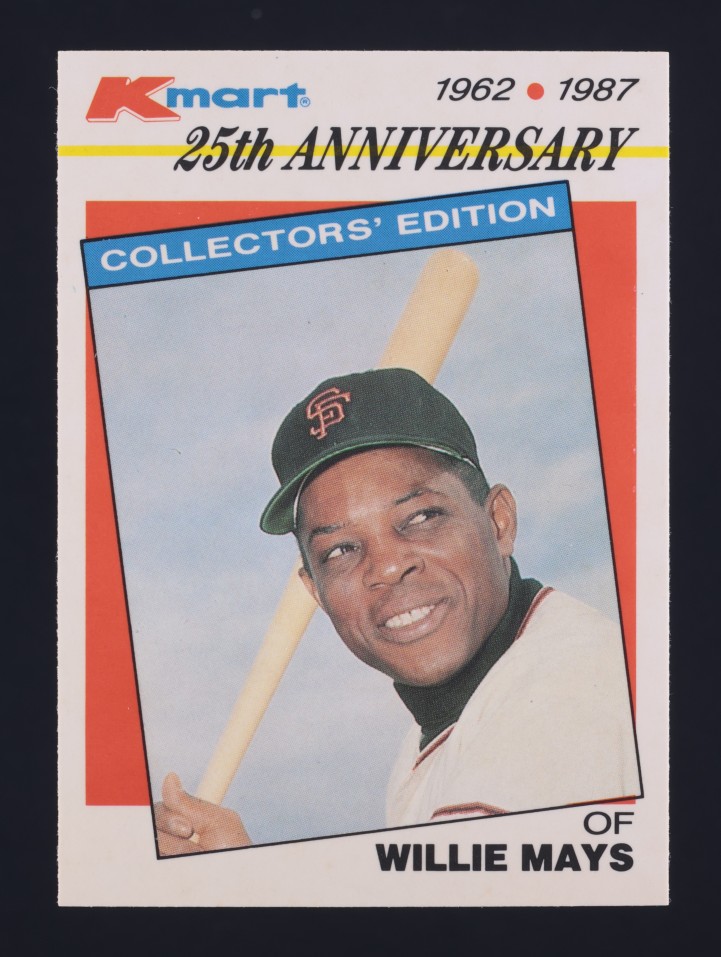 1987 Topps K-Mart Willie Mays #8 MBA AUTH