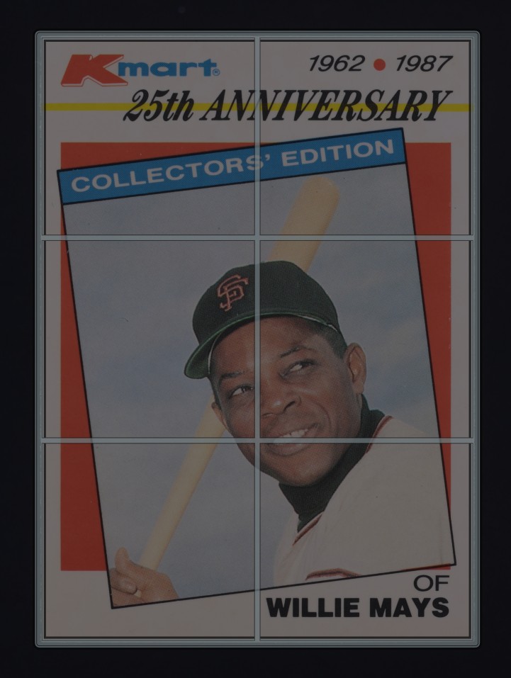 1987 Topps K-Mart Willie Mays #8 MBA AUTH