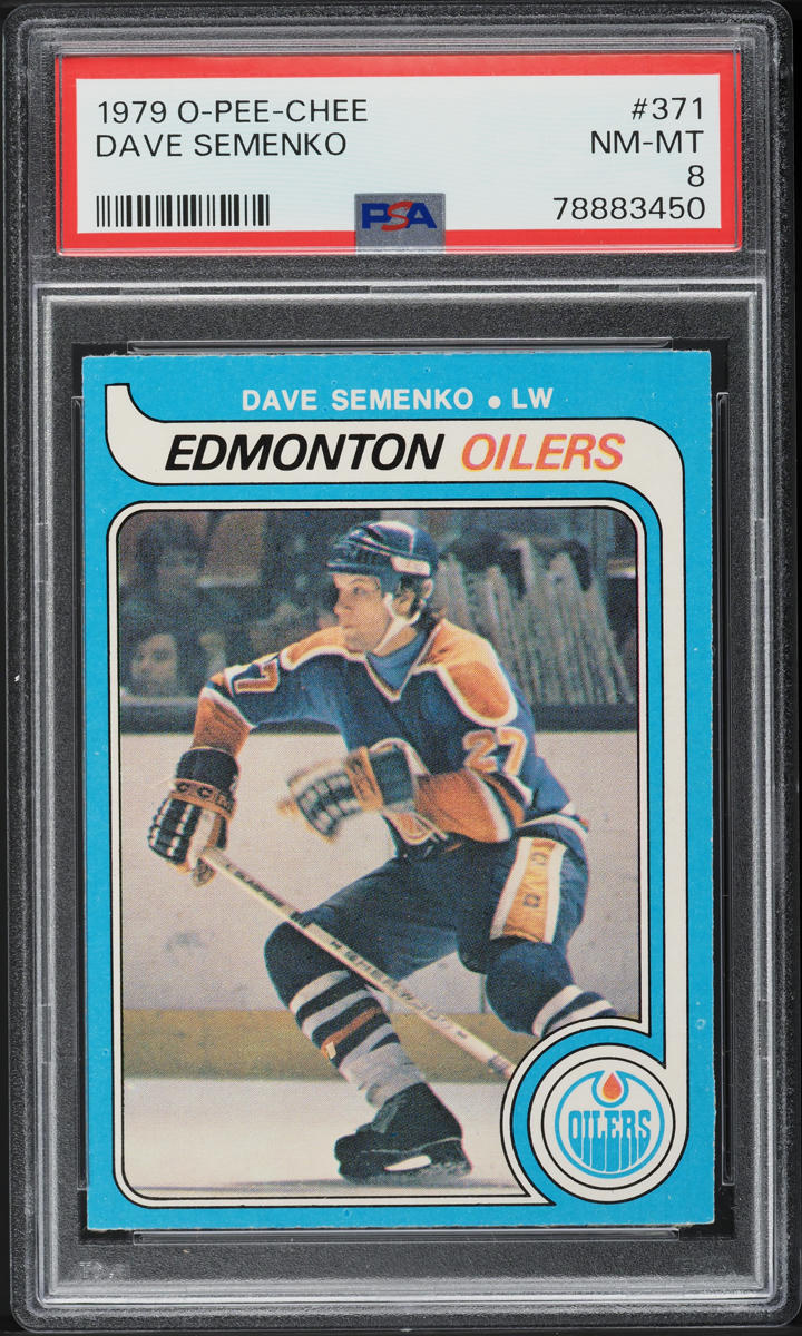 1979 O-Pee-Chee Hockey Dave Semenko ROOKIE #371 PSA 8 NM-MT