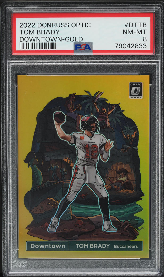 2022 Donruss Optic Downtown Gold Tom Brady 1/10 #DT-TB PSA 8 NM-MT