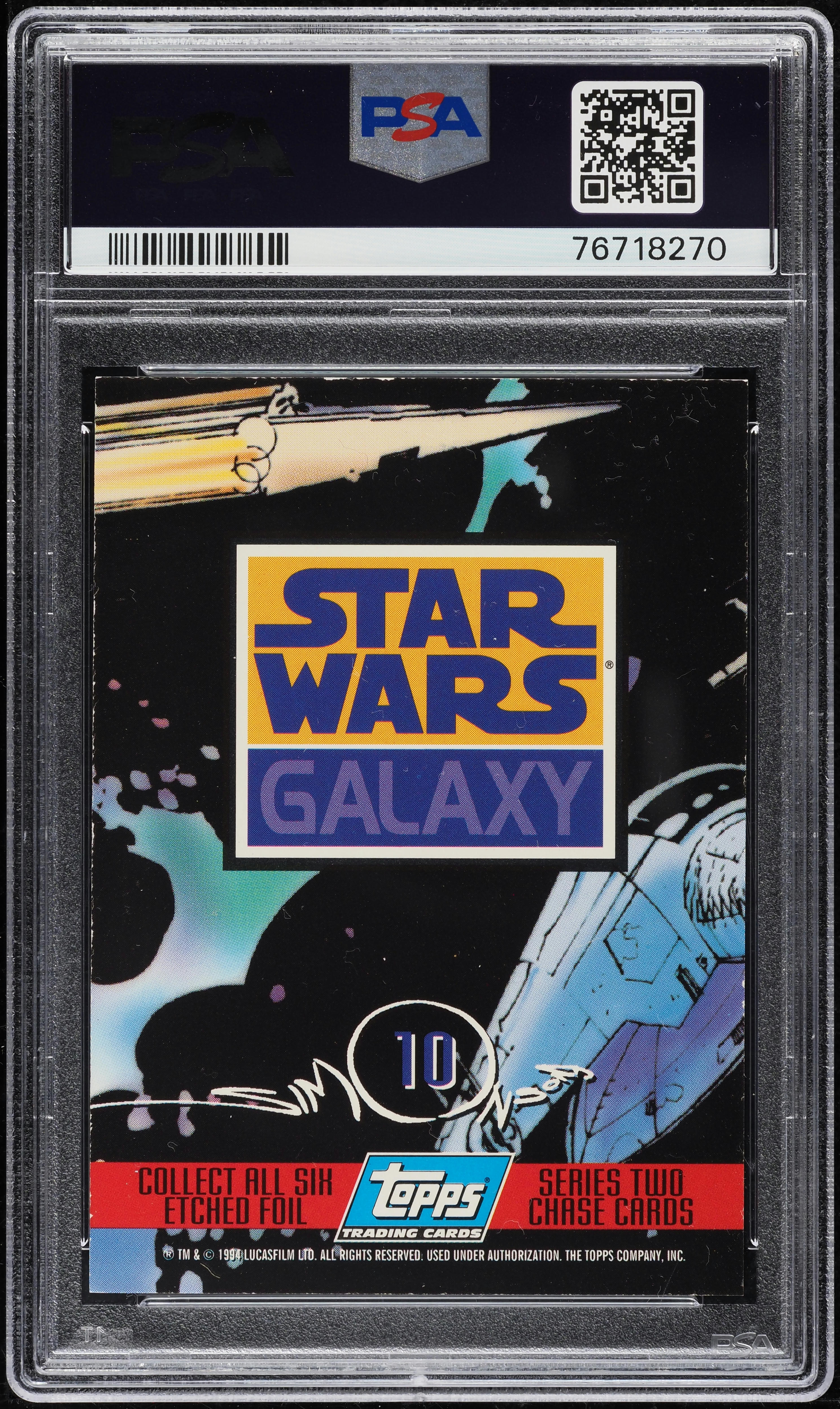 1994 Topps Star Wars Galaxy Series 2 Etched Foil Boba Fett #10 PSA