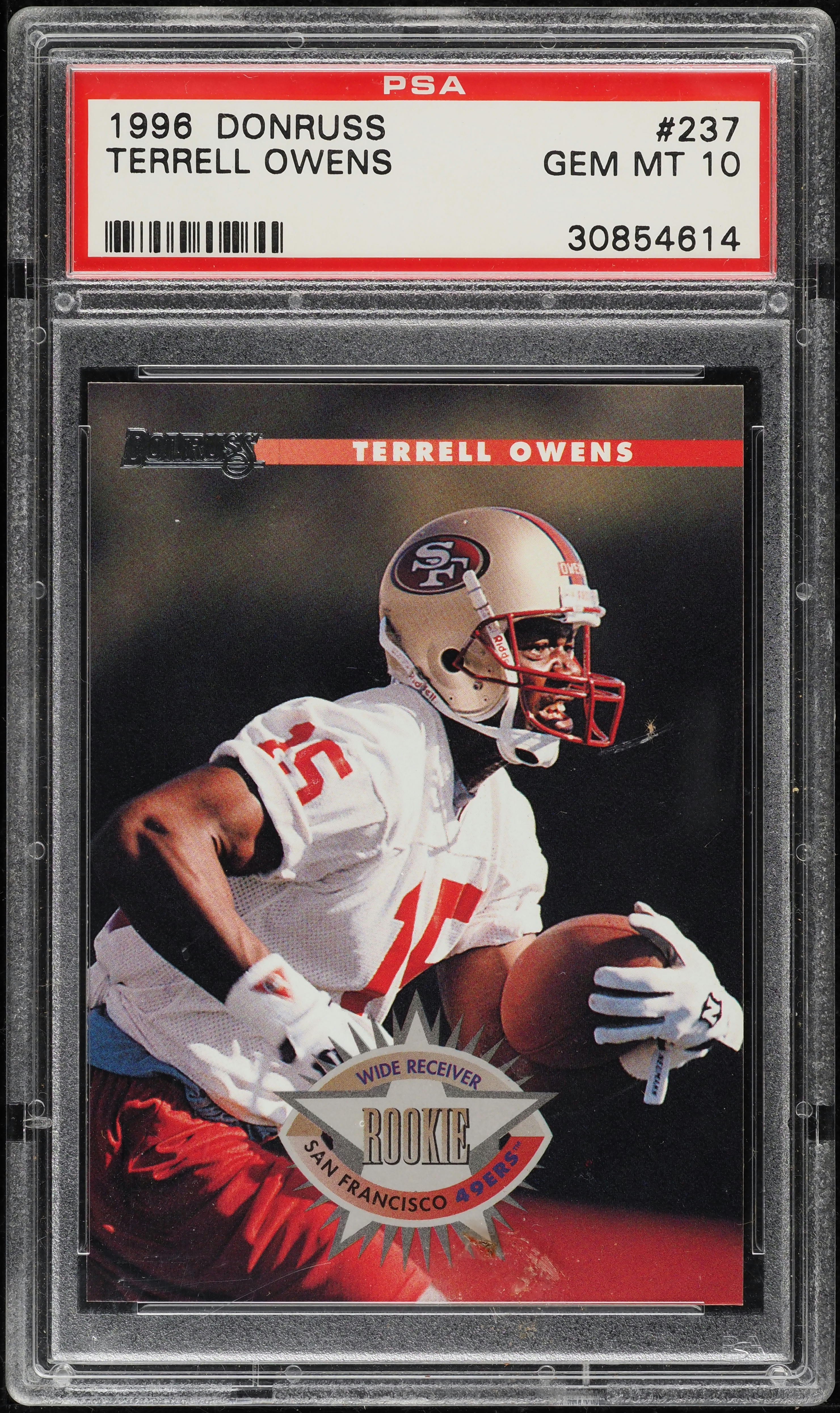1996 Donruss Football Terrell Owens ROOKIE #237 PSA 10 GEM MINT on