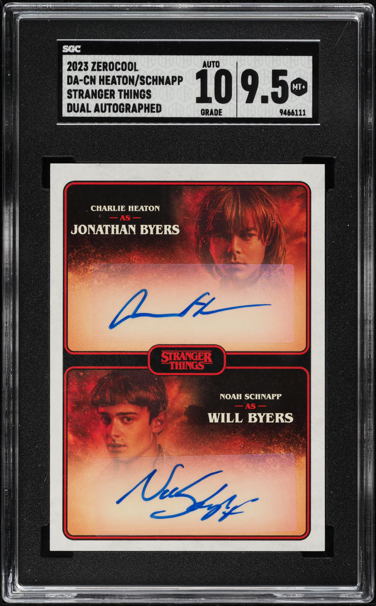 2023 Zerocool Stranger Things Dual Charlie Heaton Noah Schnapp AUTO SGC 9.5