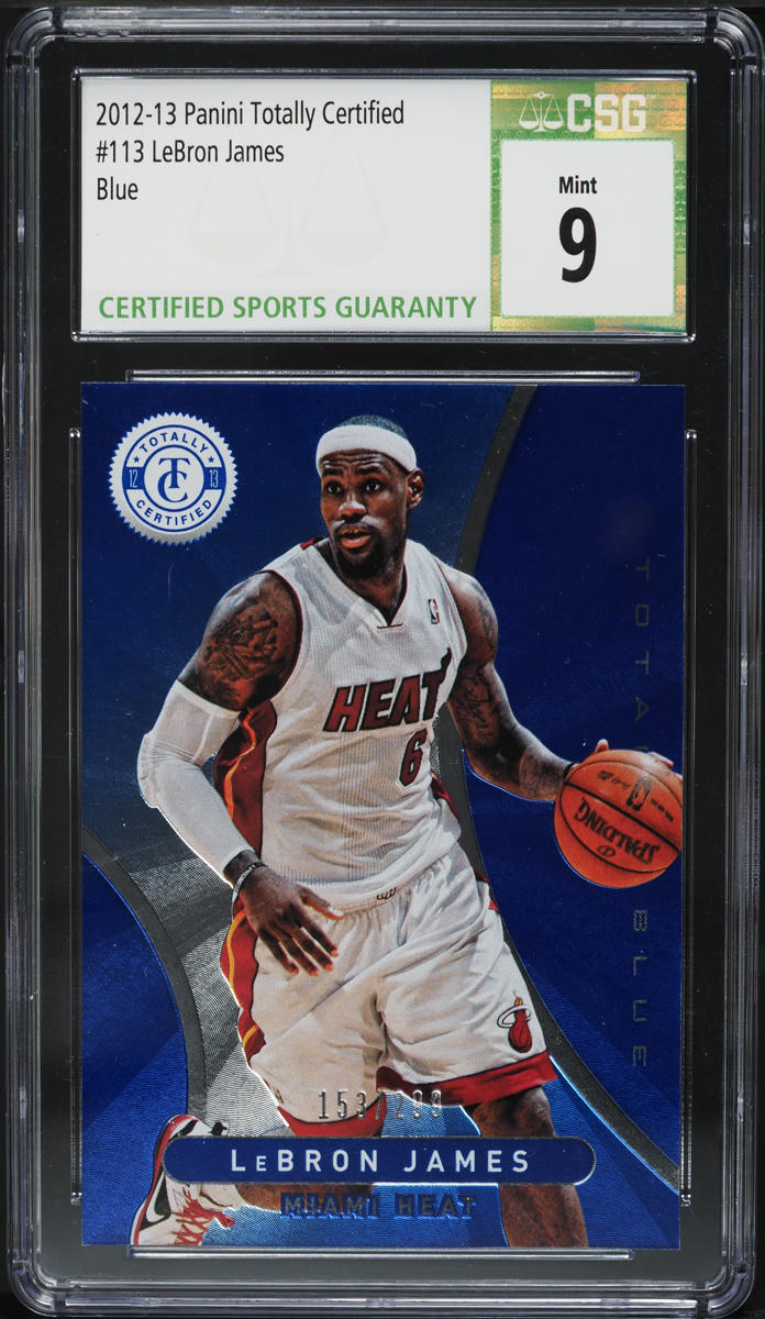 2012 Totally Certified Blue LeBron James /299 #113 CSG 9 MINT on