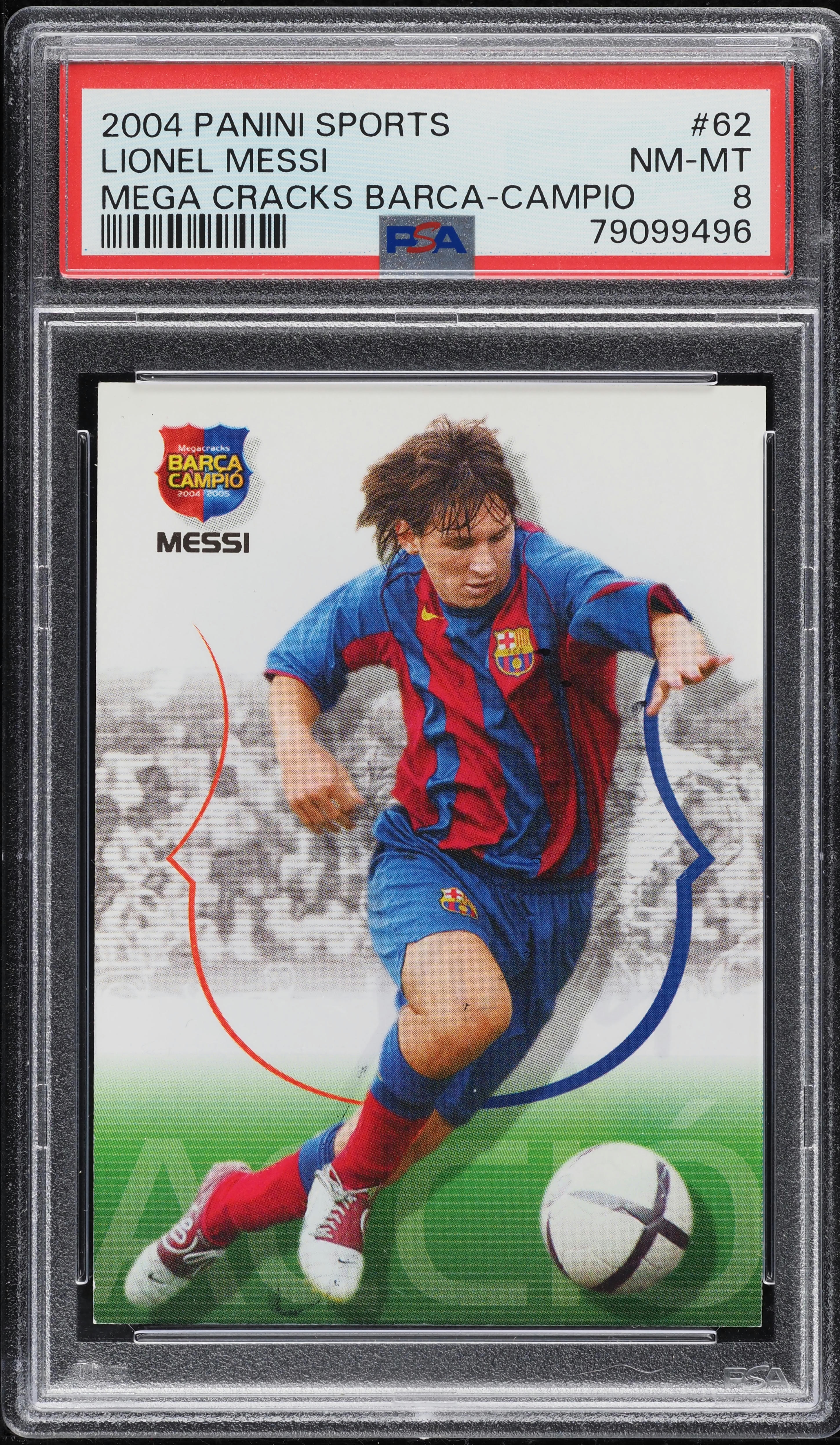 2004 Panini Sports Mega Cracks Barca Campio Lionel Messi ROOKIE
