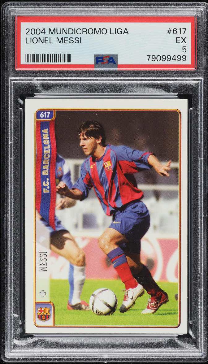 2004 Mundi Cromo Liga Lionel Messi ROOKIE #617 PSA 5 EX