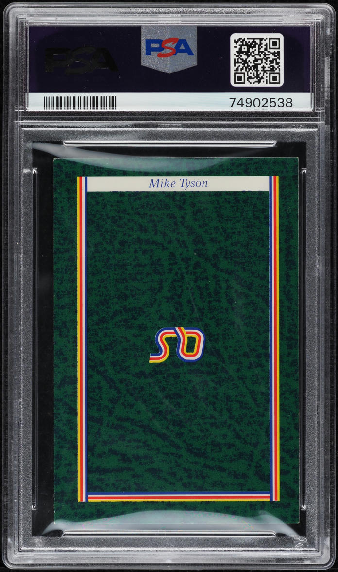 1987 A Question Of Sport UK Mike Tyson ROOKIE AUTO DNA 10 PSA 8 NM-MT