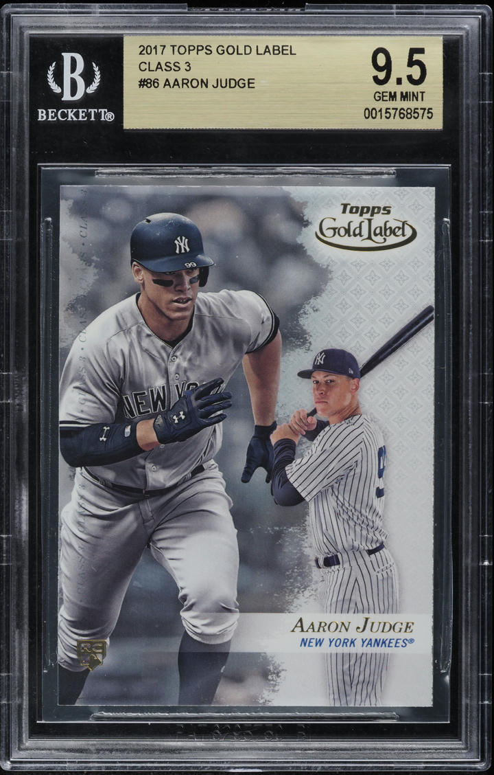 2017 Topps Gold Label Class 3 Aaron Judge ROOKIE #86 BGS 9.5 GEM MINT