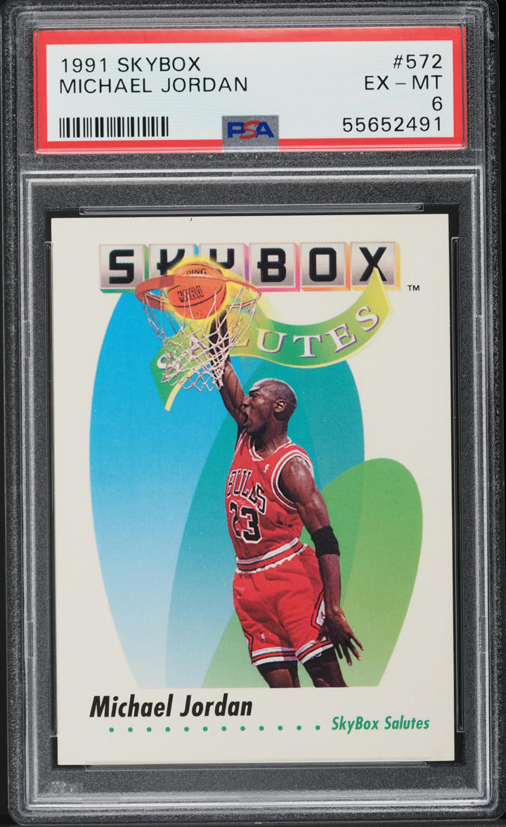1991 Skybox Basketball Michael Jordan #572 PSA 6 EXMT