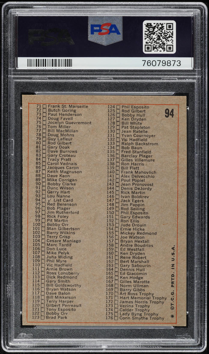 1973 Topps NHL Hockey Pick Your Card #1-176 – Near Mint Sharp! Free Shipping