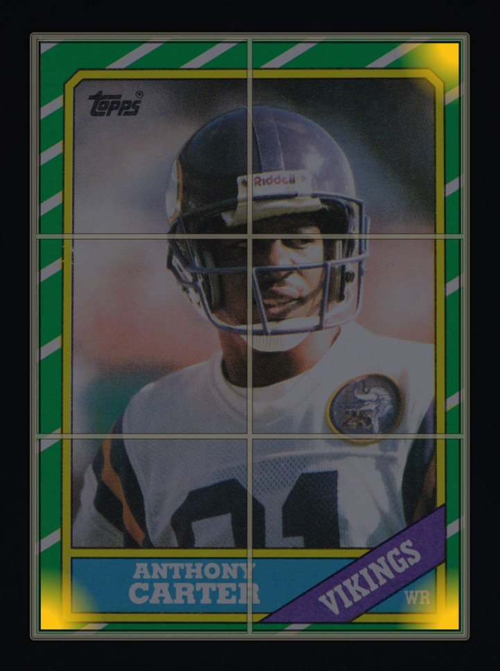 1986 Topps Football Anthony Carter ROOKIE #297 MBA AUTH