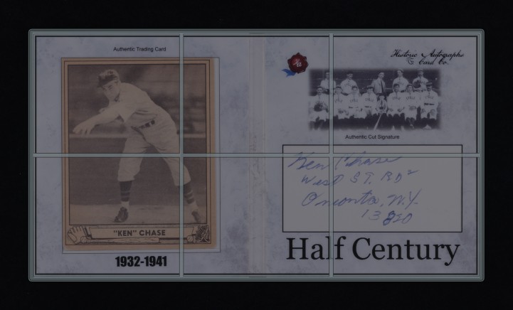 2020 Historic Autographs Half Century Cut Signatures Ken Chase AUTO MBA AUTH