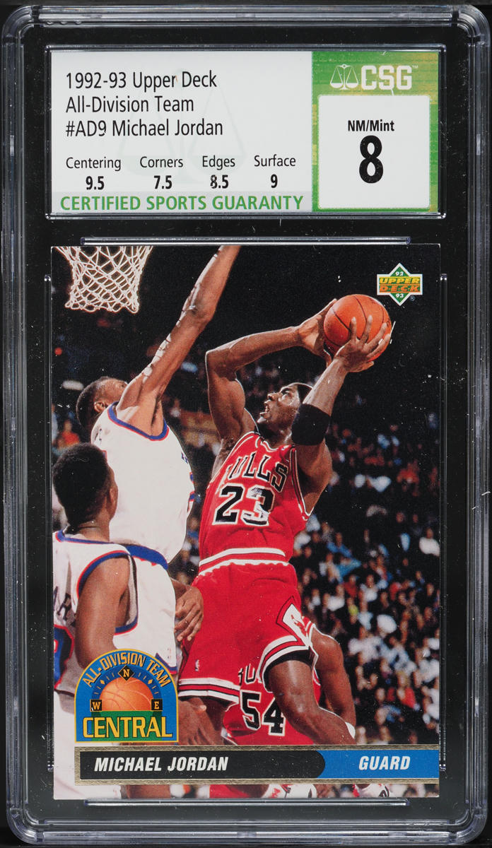 1992 Upper Deck All-Division Team Michael Jordan #AD9 CSG 8 NM-MT