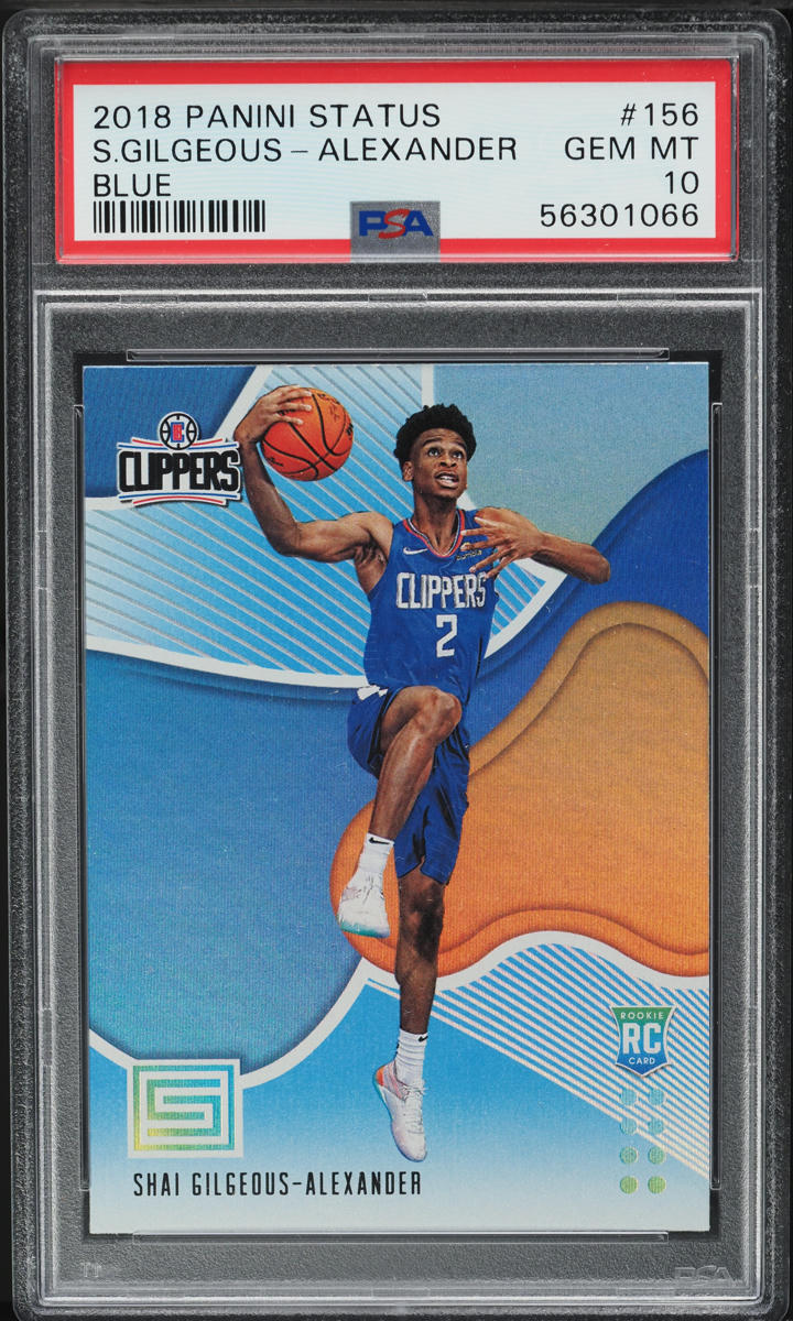 2018 Panini Status Blue Shai Gilgeous-Alexander ROOKIE #156 PSA 10 GEM MINT