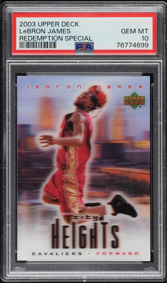 2003 Upper Deck LeBron James City Heights Redemption Special PSA