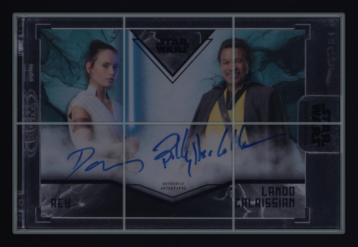 2021 Topps Star Wars Purple Billy Dee Williams & Daisy Ridley AUTO /10 MBA AUTH
