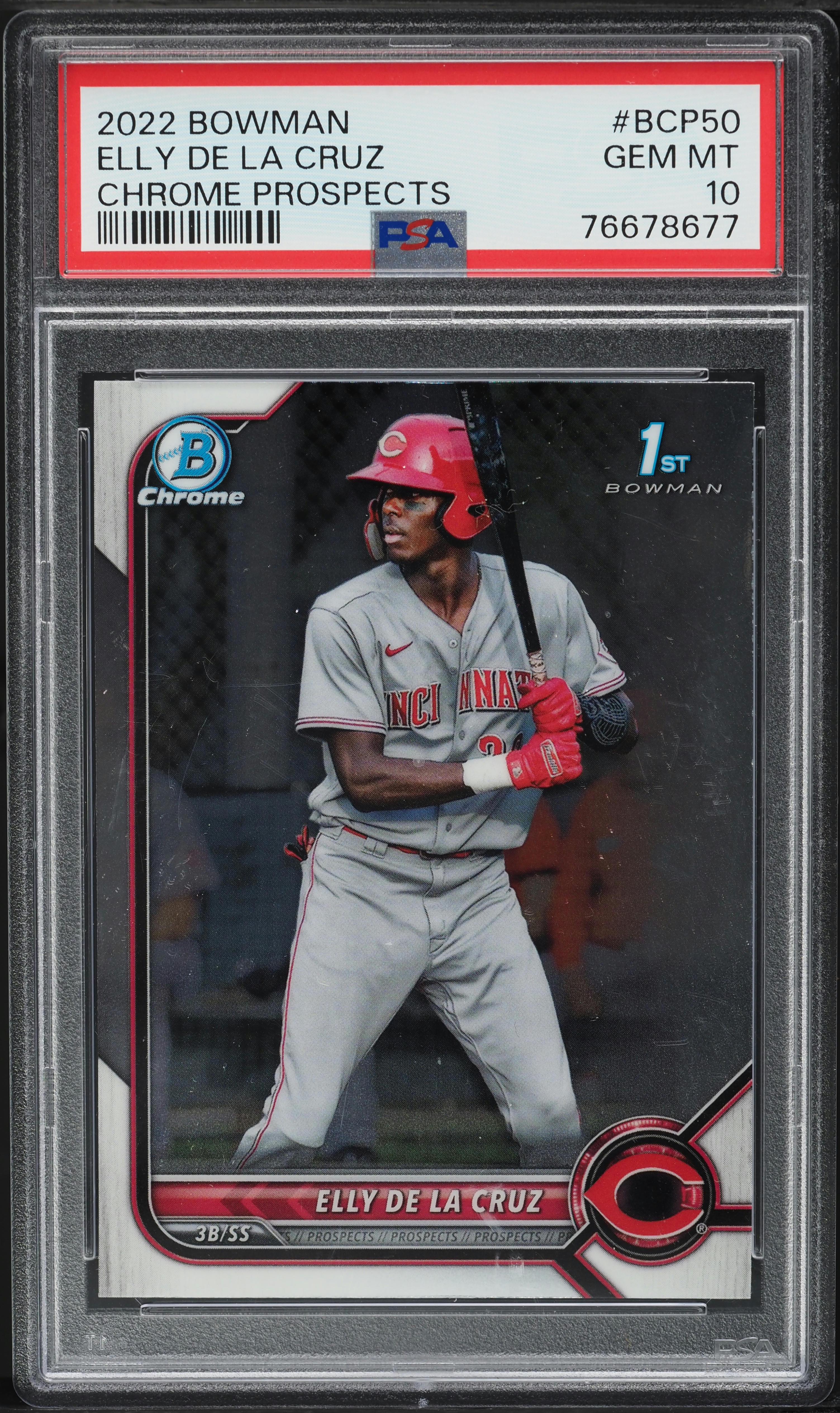 2022 Bowman Chrome Prospects Elly De La Cruz ROOKIE #BCP-50 PSA 10 