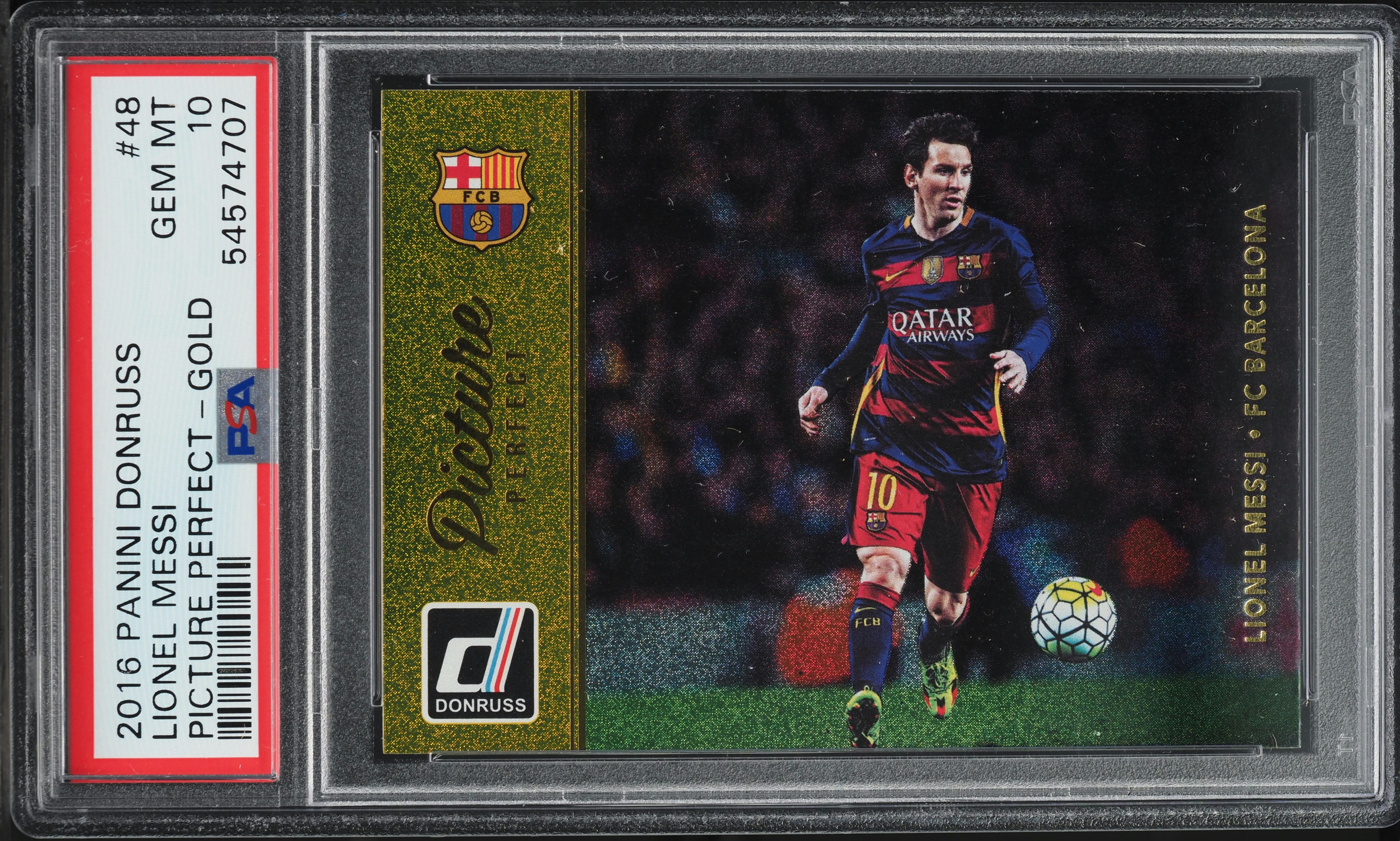 2016 Donruss Picture Perfect Gold Lionel Messi #48 PSA 10 GEM MINT 