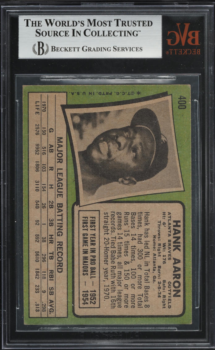 1971 Topps Hank Aaron #400 BVG 5.5 EX+