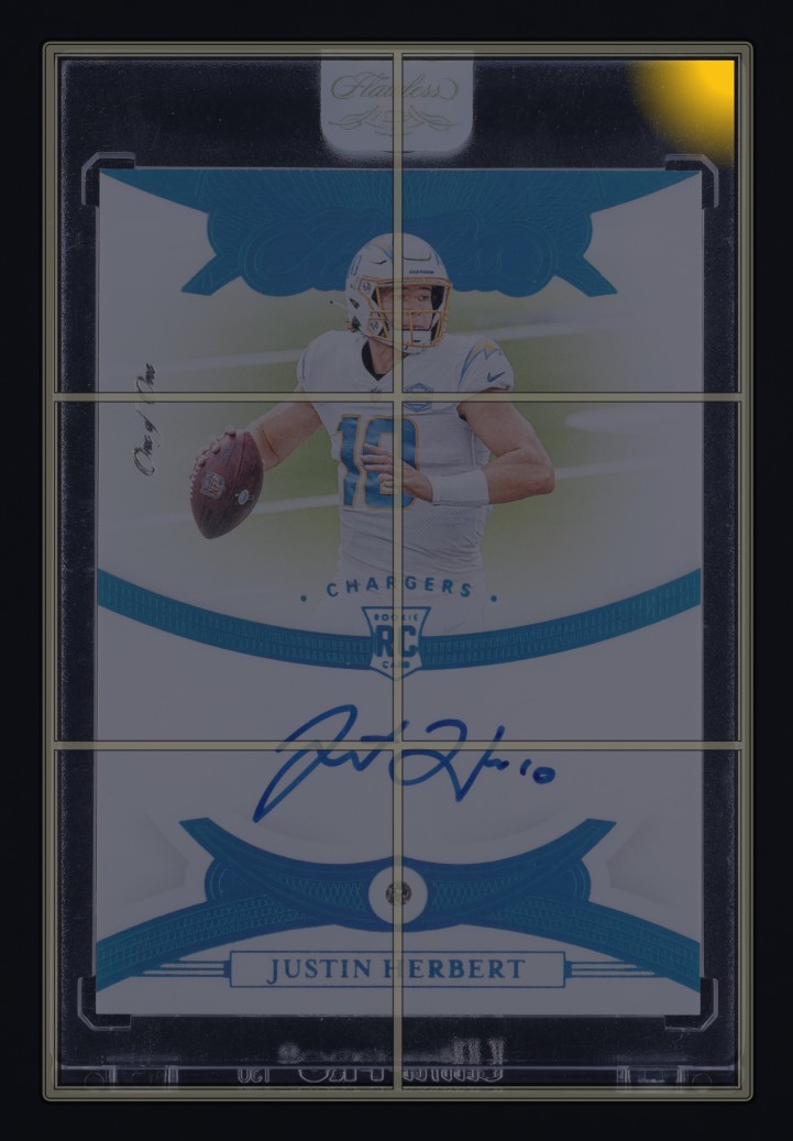 2020 Panini Flawless Diamond Platinum Justin Herbert ROOKIE AUTO 1/1 MBA AUTH