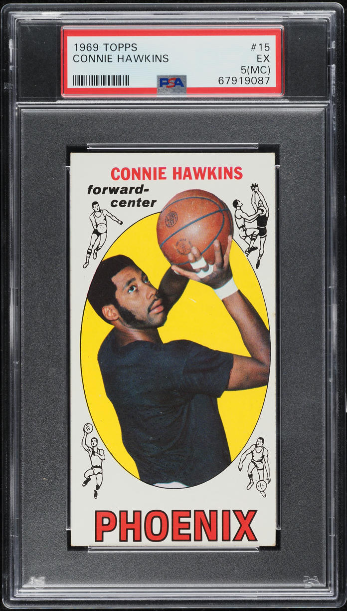 1969 Topps Basketball Connie Hawkins ROOKIE #15 PSA 5(mc) EX